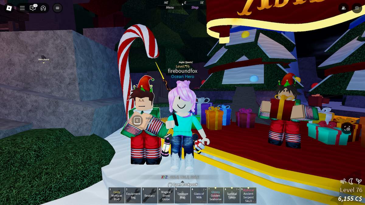 Hirven tonttu Roblox Fischissä.