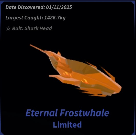 Ultimaattinen opas ikuisen Frostwhalen pyydystämiseen Fisch Robloxissa.