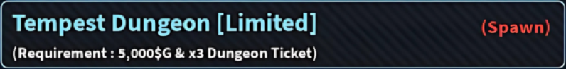 Tempest Dungeon jaeesta Roblox Experience