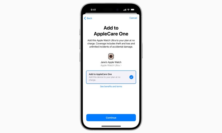 AppleCare One -palvelun käyttäminen iPhonessa.