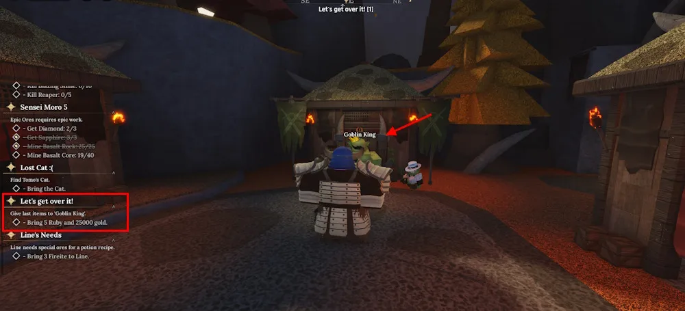 Goblin kuningas etsintä Forge