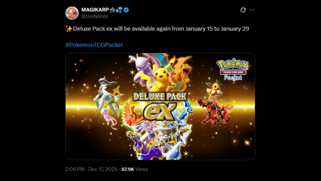 Pokemon TCG Pocket Deluxe Pack -vuoto